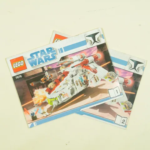 LEGO Star Wars Republic Attack Gunship 7676 Instruction Manuals 1 & 2