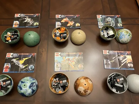 COMPLETE Series 1 & 2 LEGO Star Wars Planet Series w/ Minifigures & Instructions