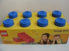 NEW LEGO Blue Storage Brick Large Tub Project Case 8 Knobs Stud Organizer NIB