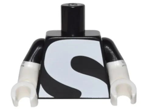 LEGO® Part 973pb2307c01 - Torso with Large White Letter S Pattern