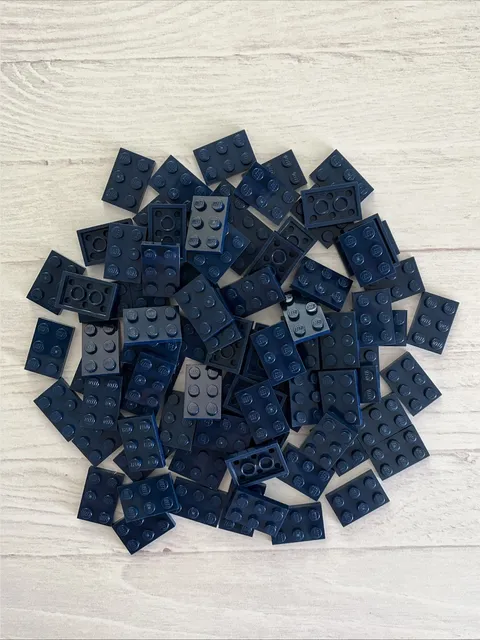 LEGO DARK BLUE LOT 84 PCS 2X3 PLATE VARIETY EARTH NAVY BLUE