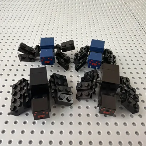 LEGO Spider Minifigure Lot MINECRAFT Cave x4 Brick Built Complete