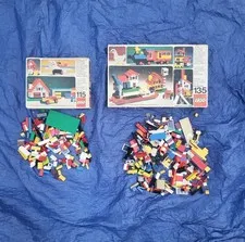Lego Set #135 Construction & #115 Universal Building Set Lot of 2 w/ Box Vintage