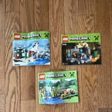 LEGO Minecraft 21120 21119 21114 Illustrated Instruction Manual Booklets English