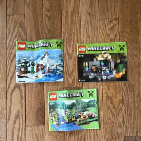 LEGO Minecraft 21120 21119 21114 Illustrated Instruction Manual Booklets English