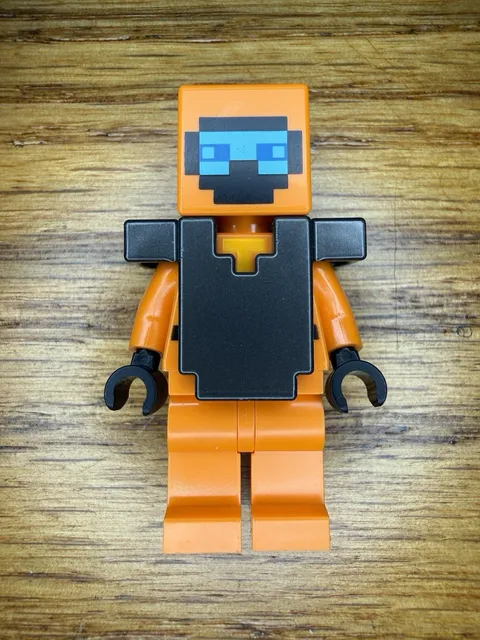 LEGO Minecraft Orange Hazmat Minifigure from Minifigures Minecraft Theme