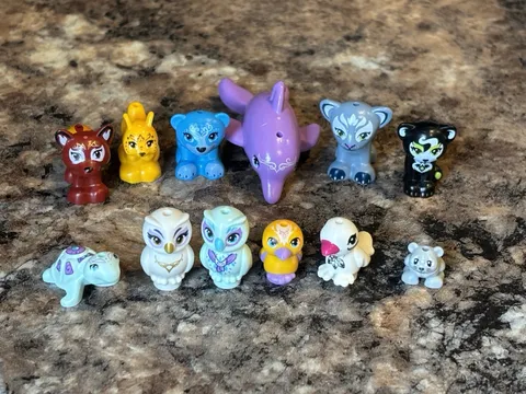 Lego Elves Pet Animal Lot of 12 Dolphin Cat Owl Turtle Bird Bear Mouse Hamster