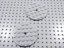 LEGO Lot of 2 Light Bluish Gray 6x6 Round Plates BC