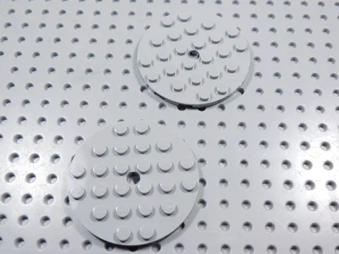 LEGO Lot of 2 Light Bluish Gray 6x6 Round Plates BC