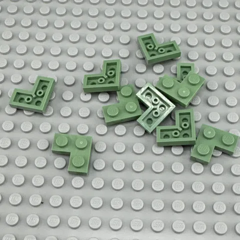 LEGO Plate - Sand Green - 2 x 2 Corner - QTY x10