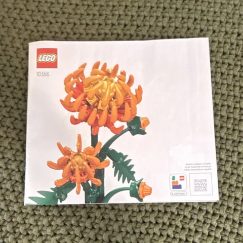 LEGO 10368 Chrysanthemum Botanicals Instruction Manual Booklet EN/FR/ES