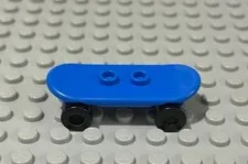 LEGO Blue Skateboard With Black Wheels