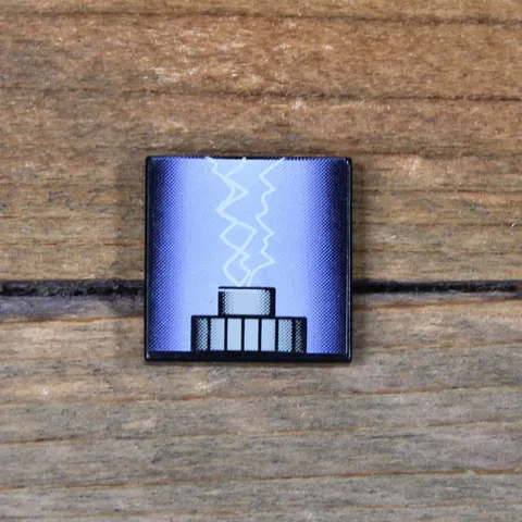LEGO Scary Laboratory Black Tile 2x2 Arcing Electricity Pattern 3068pb0013