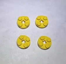 Lego Lot Of 4 Bright Yellow 2x2 Round Plate Plates New City Part