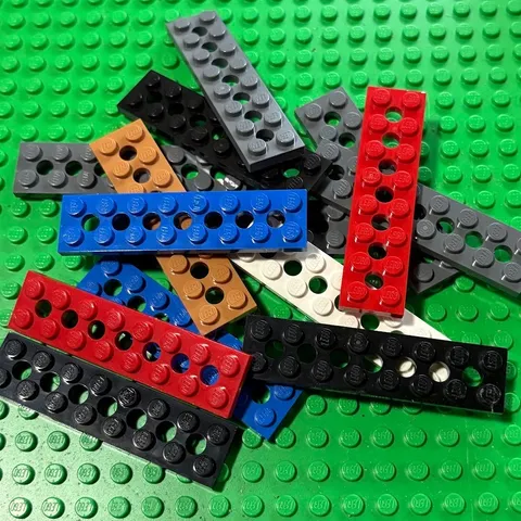LEGO® Parts 3738 (2 pcs) Technic, Plate 2 x 8 w 7 Holes