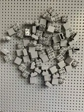 Lego  Gray Brick, Modified 1 x 2 x 1 2/3 with Studs on Side 22885 75 pieces