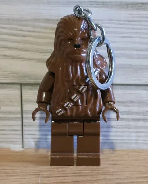 Chewbacca LED Lite Key Ring Lego Light Up Keychain Star Wars Key Light Wookie M1