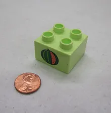 Lego Duplo Watermelon Melon Fruit Food Groceries Printed Block Farm