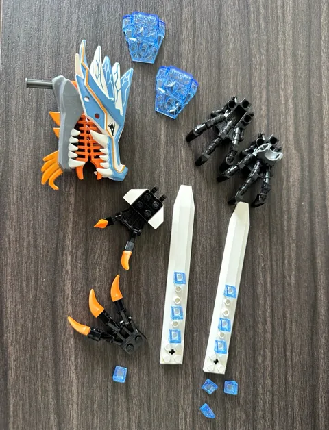 LEGO NINJAGO 2260 Ice Dragon Attack parts lot