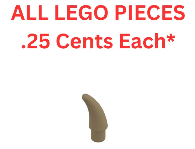 LEGO Small Horn Claw Dark Tan 53451 - Genuine LEGO Parts Pieces Bulk