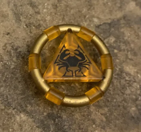 Lego Atlantis Trans ORANGE TREASURE KEY CRAB Minifig Symbol 8078 RARE HTF PIECE