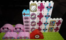 Lego Duplo Disney Picture Blocks Minnie Mouse Gifts Pink White Lot of 27