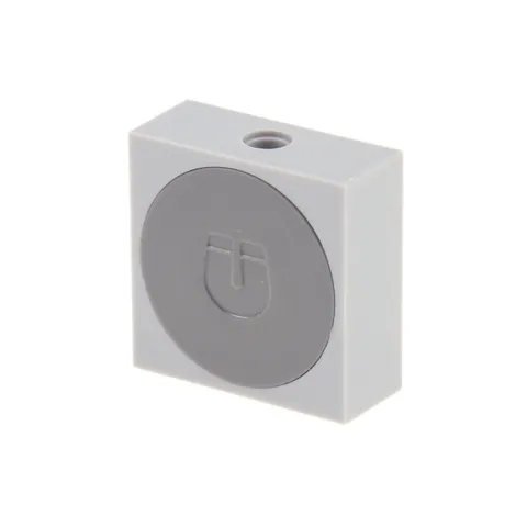 1x LEGO Round Magnet Brick 4x4x1 1/3 New Light Gray 2 Pin Holes 6285589 65217c01