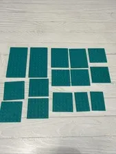 LEGO LOT DARK TURQUOISE 15 PCS 6X12 6X8 6X6 4X6 BASE PLATE VARIETY
