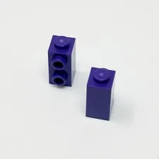 32952 LEGO Part Brick Modified 1x1x1 2/3 w/ Studs on 1 Side DARK PURPLE (2)