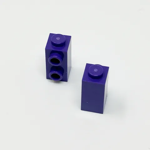 32952 LEGO Part Brick Modified 1x1x1 2/3 w/ Studs on 1 Side DARK PURPLE (2)