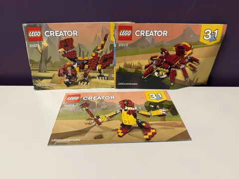 LEGO CREATOR Mythical Creatures 31073 Build Instruction Manuals Only Set of 3