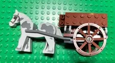 LEGO Light Bluish Gray Spotted Horse Rare 7189 4493c01pb09 Mill Village Raid