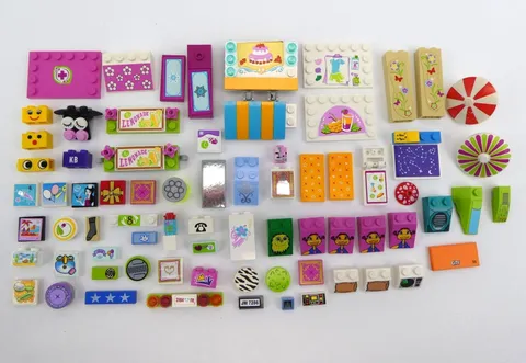 Lego Friends Mixed Lot of Specialty Printed Tiles Bricks Decal Pieces