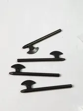 LEGO x 4 Pearl Dark Gray Minifigure, Weapon Axe, Halberd castle 3848