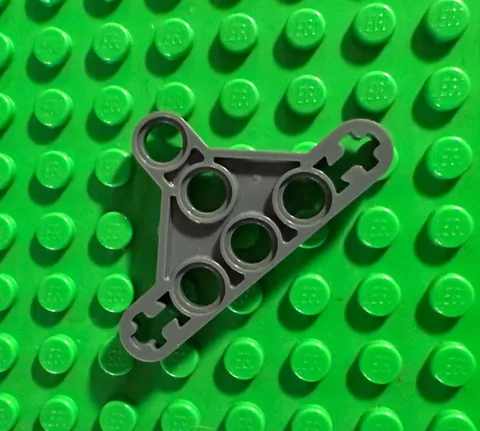 LEGO Technic Liftarm Triangle Thin 3 x 5 w Short Supports Dark Bluish Gray