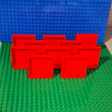 LEGO Red Panel 1 x 6 x 5 (LEGO Part 59349). Lot Of 10. Excellent Condition