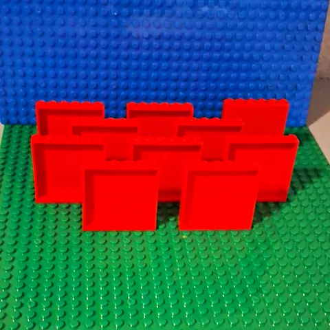 LEGO Red Panel 1 x 6 x 5 (LEGO Part 59349). Lot Of 10. Excellent Condition