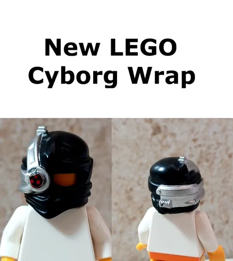 New LEGO Cyborg Mask One Eye Computer ELECTRIC EYEBALL Right Ninja Wrap scarf