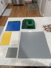 Lego Baseplates Lot Bundle Of 9 Pieces Various Sizes And Colors 