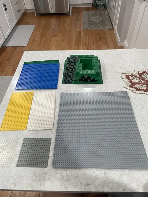 Lego Baseplates Lot Bundle Of 9 Pieces Various Sizes And Colors 