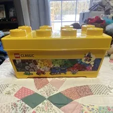 LEGO Yellow Stackable Storage Container Plastic 10696 14x7x7.5 in BOX ONLY