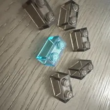 LEGO Brick 1 x 2 without Bottom Tube (3065 / 35743) 6 Pieces Transparent