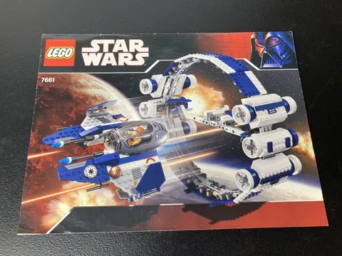 LEGO Star Wars - Jedi Starfighter With Hyperdrive Ring (7661) Manual Only USED