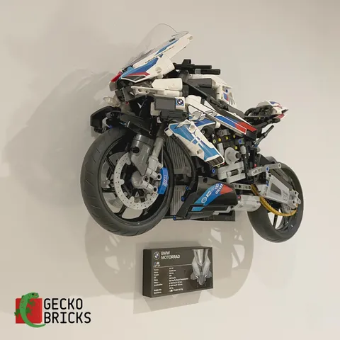 3D Printed Wall Mount for LEGO® BMW M 1000 RR (Set 42130) - Gecko Bricks