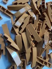 LEGO-NEW-#61678-MEDIUM NOUGAT-SLOPE CURVED 4 X 1 -10 PIECES