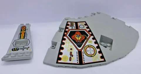 Lego 30118pb03 30116pb01 Wing Plate Bi-level 8 x 4 & 2 x 3 1/3 Panel UFO Pattern