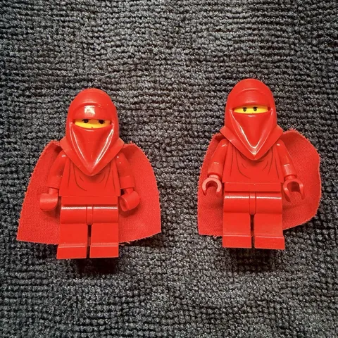 Vintage LEGO Star Wars Royal Guard Minifigure Lot of 2 with Red Capes