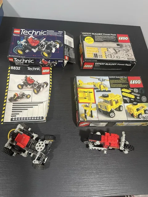 LEGO Vintage Lot 8832 8020 8700 Not Complete Original Boxes Parts Manual Bonus