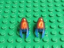 Lot 2 LEGO Blue Time Blade NINJAGO Weapon Accessory JK77