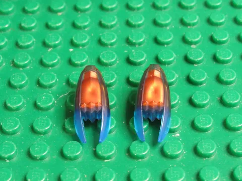 Lot 2 LEGO Blue Time Blade NINJAGO Weapon Accessory JK77